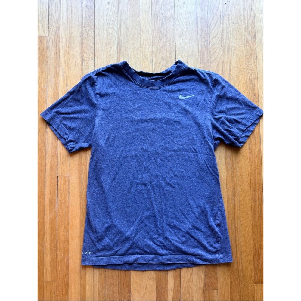 Nike Men’s Dri-FIT Short Sleeve Tee Shirt Obsidian Heather Size S Nike Swoosh